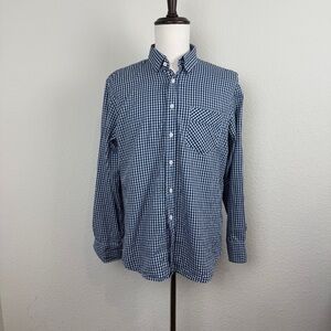 Billy Reid Men’s Plaid Blue Check Button Down Long Sleeve | Medium